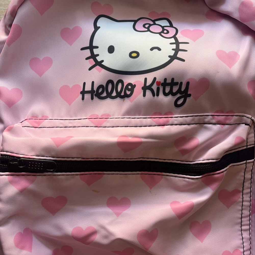 Hello Kitty Heart Pattern Pink Backpack - Picture 4 of 5